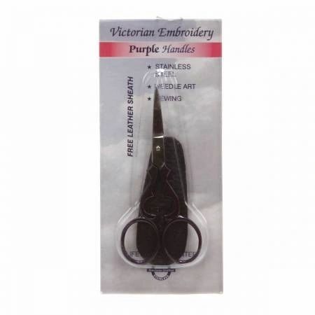Scissor Embroidery 3 1/2in Victorian Style Purple # TT00342